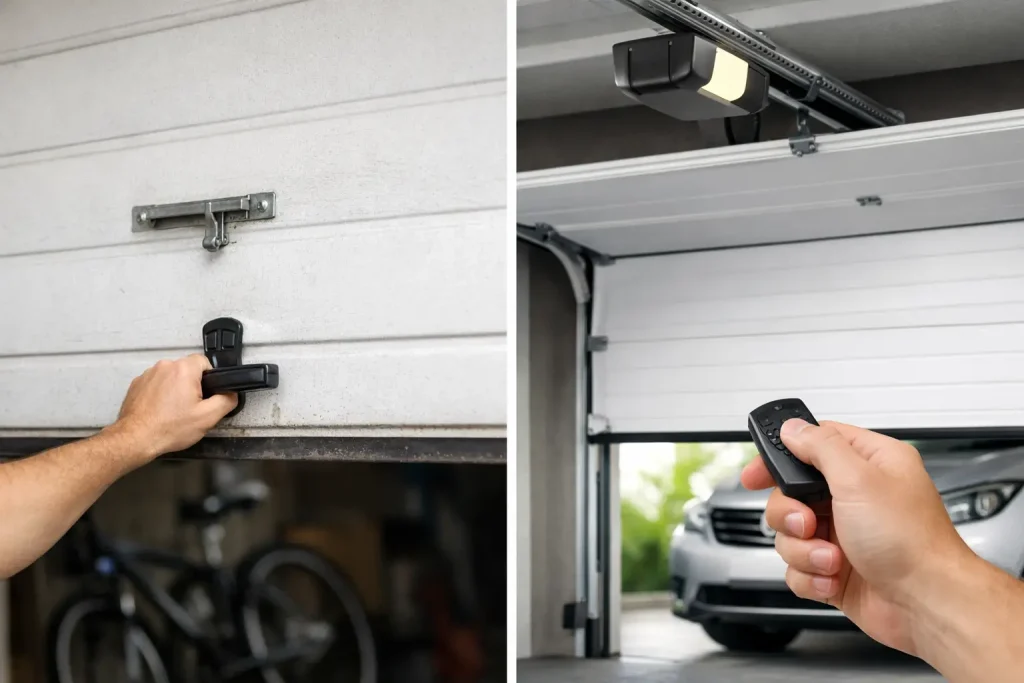 Manual vs Automatic Garage Doors