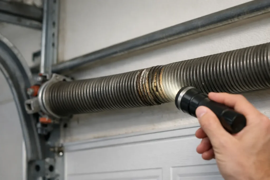 How to Spot Spring Wear on a Garage Door