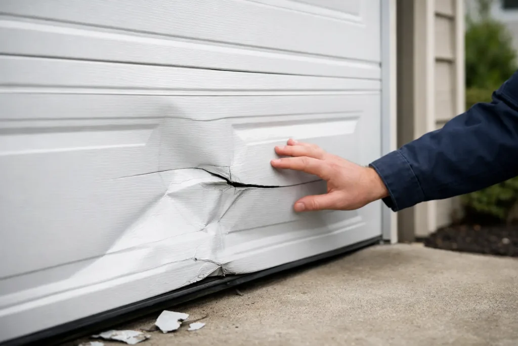 What Garage Door Panel Damage Means